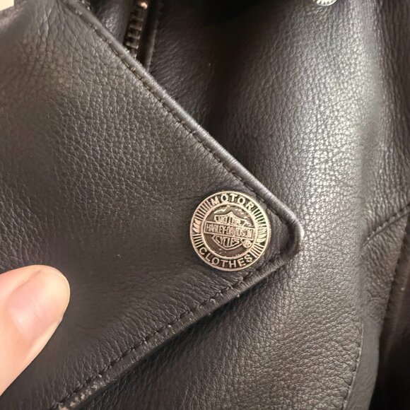 Harley-Davidson Genuine Leather Moto Jacket | Studded Detail | Women’s XL - Picture 5 of 12